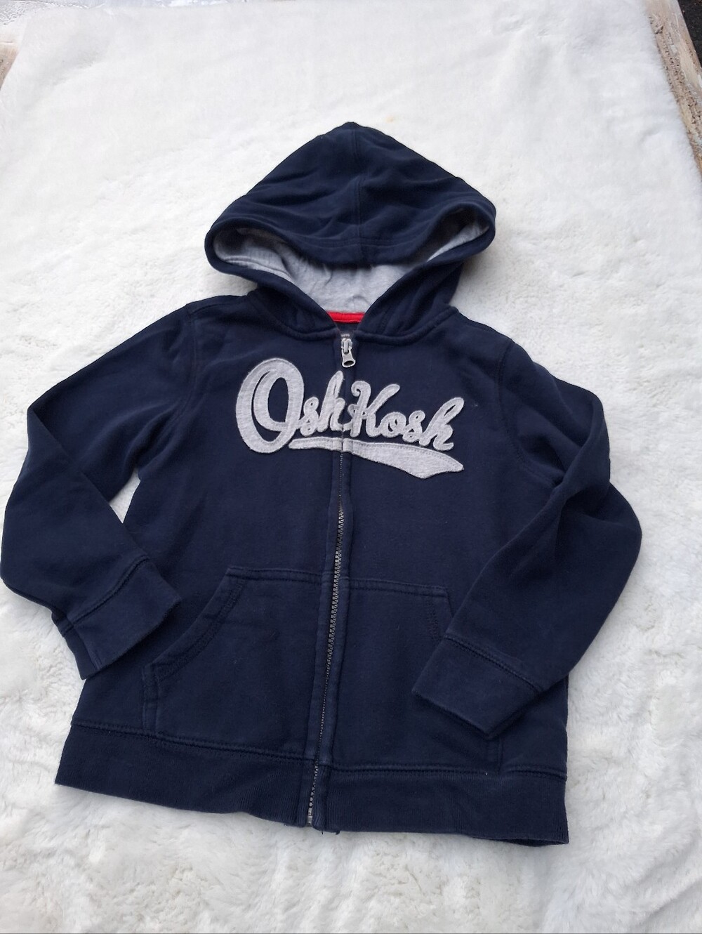 OshKosh B'gosh Navy Zip-Up Hooded Sweatshirt Size 5T